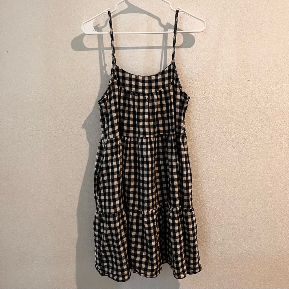 Hayden LA Black and White Gingham Dress Womens Size Large